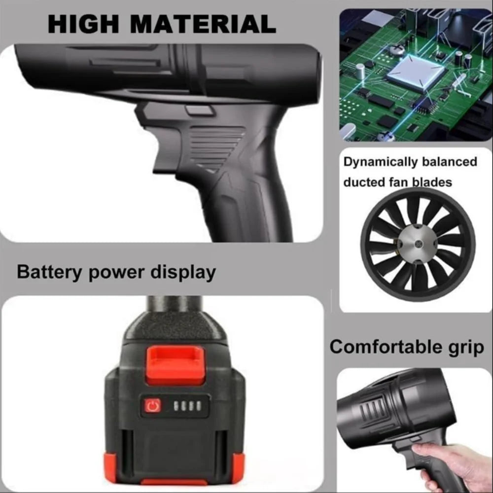 Turboglass Car Blower | Portable Cordless Car Dryer | Handheld Cordless Blower Air Blower (Cordless)