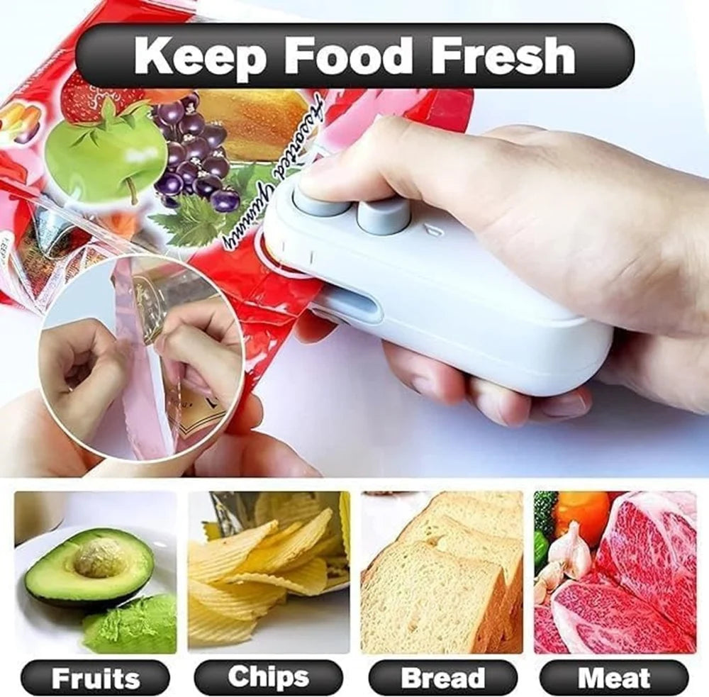 Portable Mini Sealing Machine – Rechargeable Bag Sealer & Cutter for Kitchen & Travel