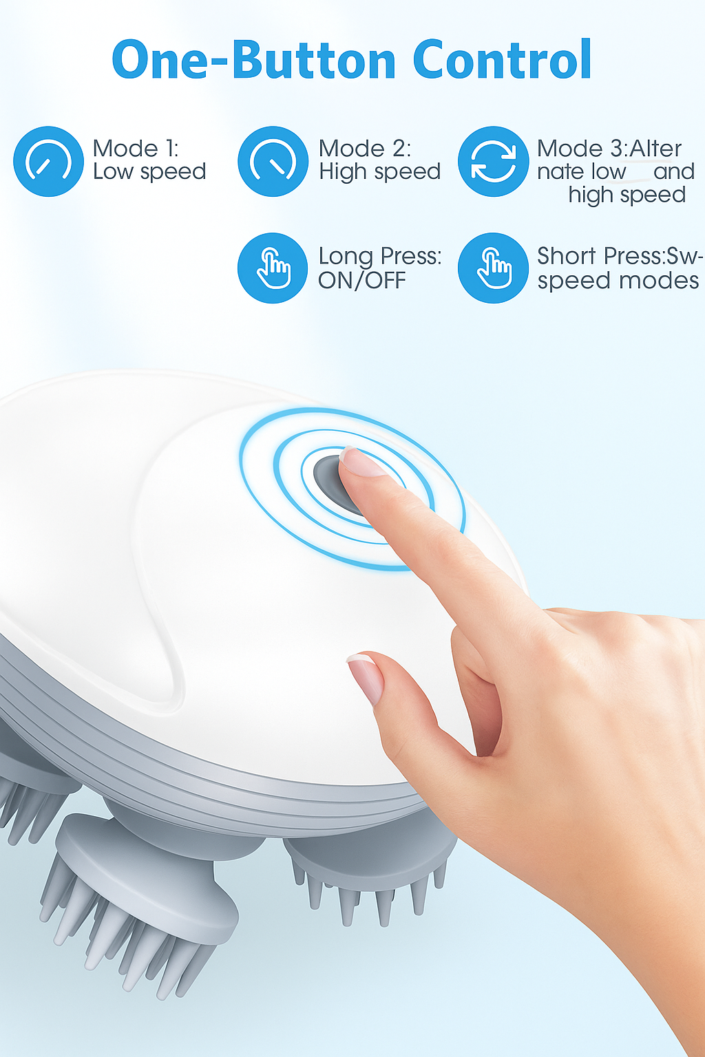 Electric Scalp Massager Electric Head Massager Rechargeable Scalp Massager