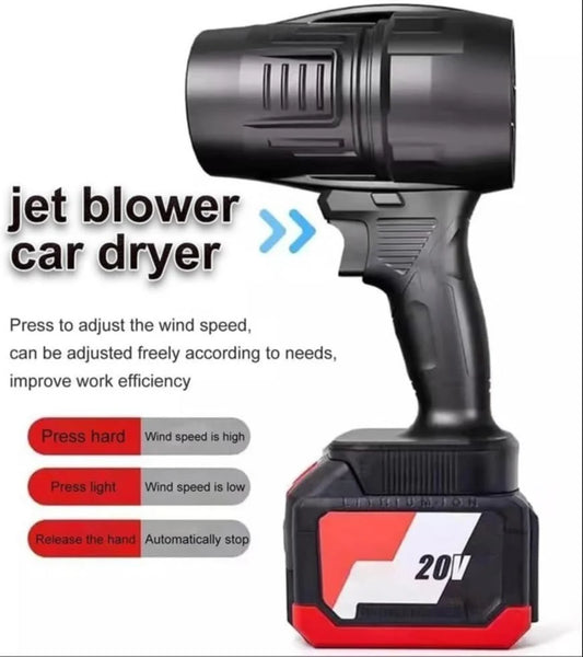Turboglass Car Blower | Portable Cordless Car Dryer | Handheld Cordless Blower Air Blower (Cordless)